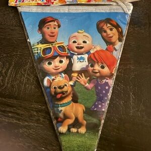 Colorful Cartoon Character Party Banner